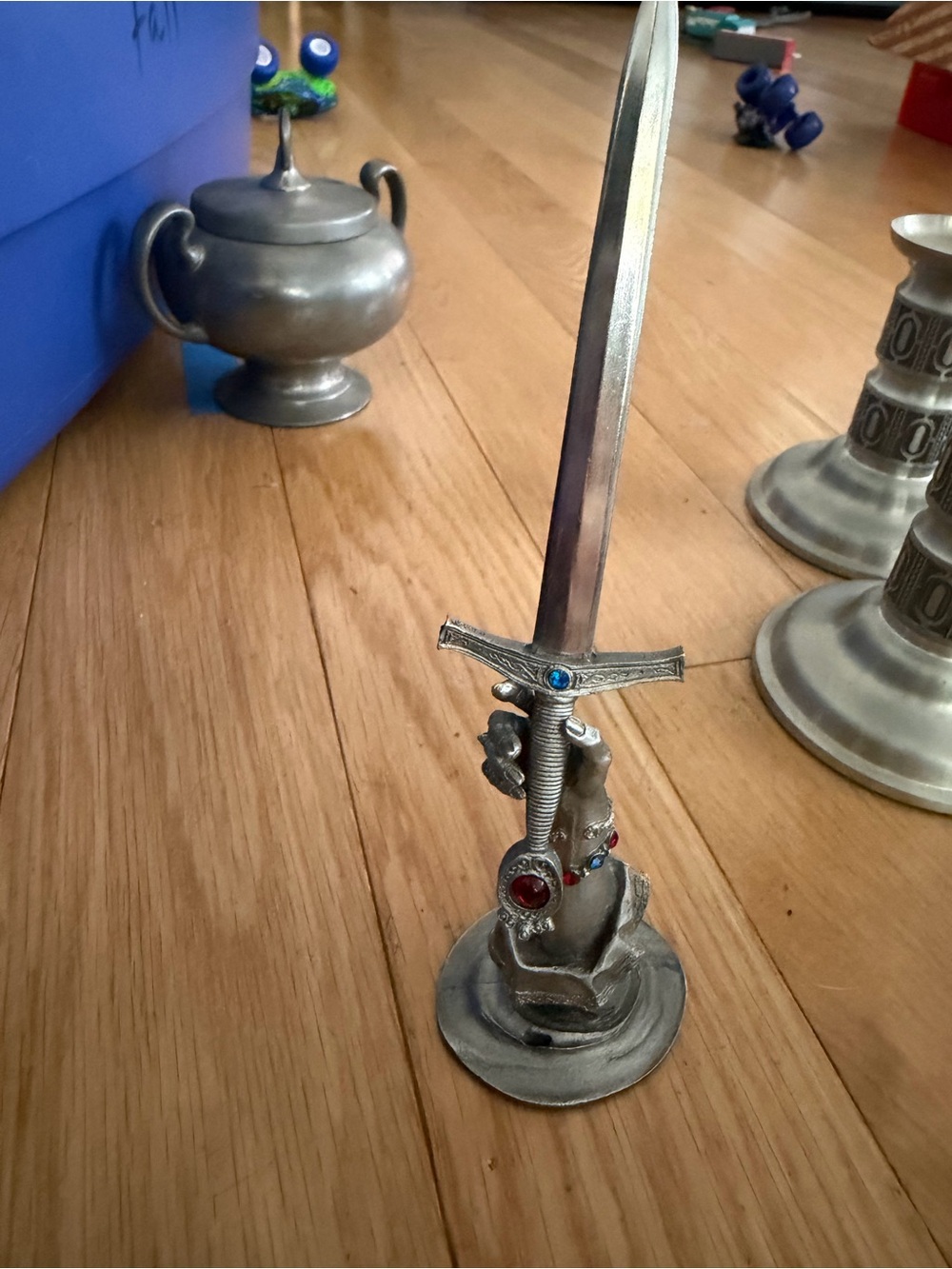 Vintage Perth Pewter Hand Lady of The Lake Letter Opener